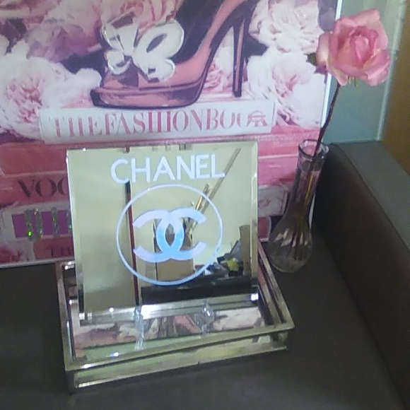 Iridescent Chanel Mirror with Stand - Picture 5 of 9